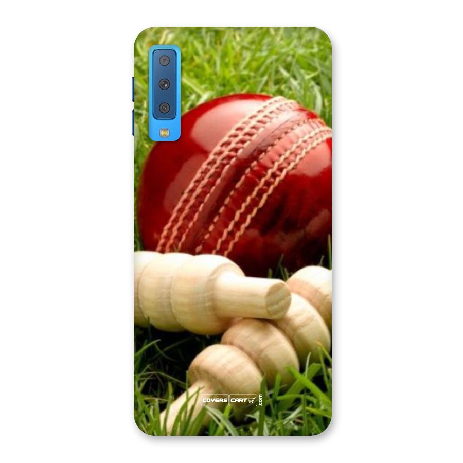 Cricket Ball and Stumps Back Case for Galaxy A7 (2018)