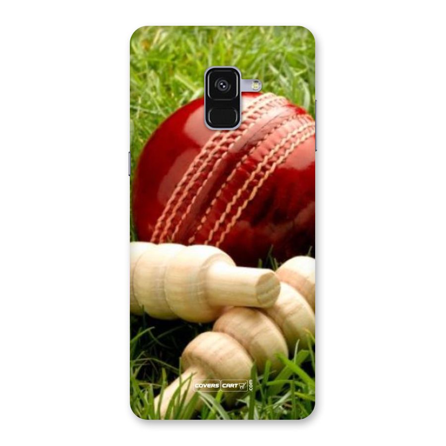 Cricket Ball and Stumps Back Case for Galaxy A8 Plus