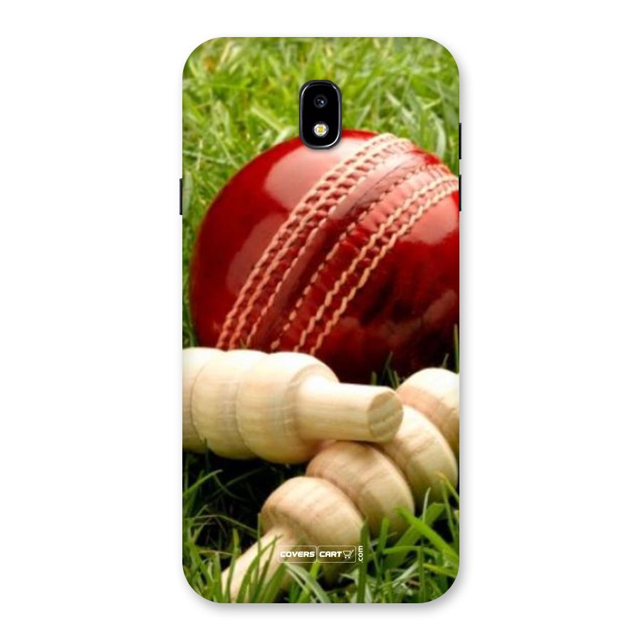 Cricket Ball and Stumps Back Case for Galaxy J7 Pro