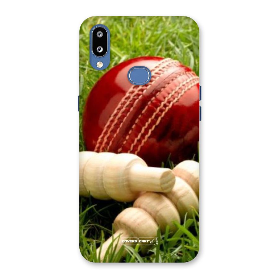 Cricket Ball and Stumps Back Case for Galaxy M01s