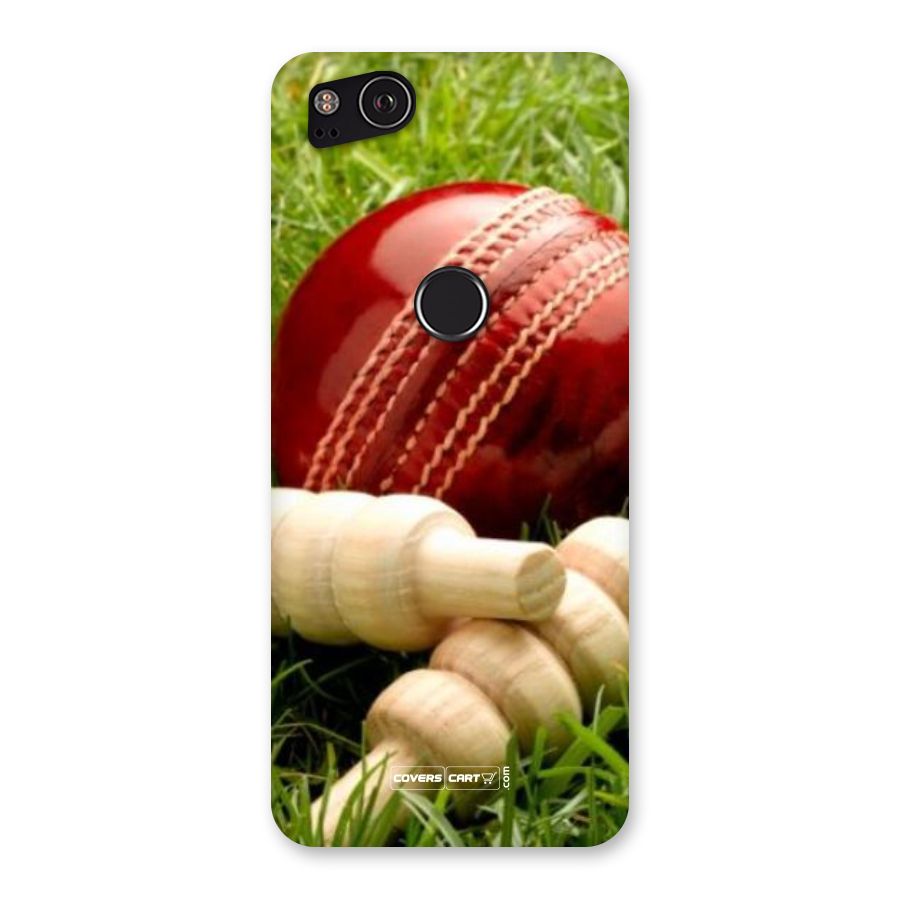 Cricket Ball and Stumps Back Case for Google Pixel 2