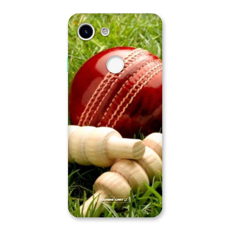 Cricket Ball and Stumps Back Case for Google Pixel 3
