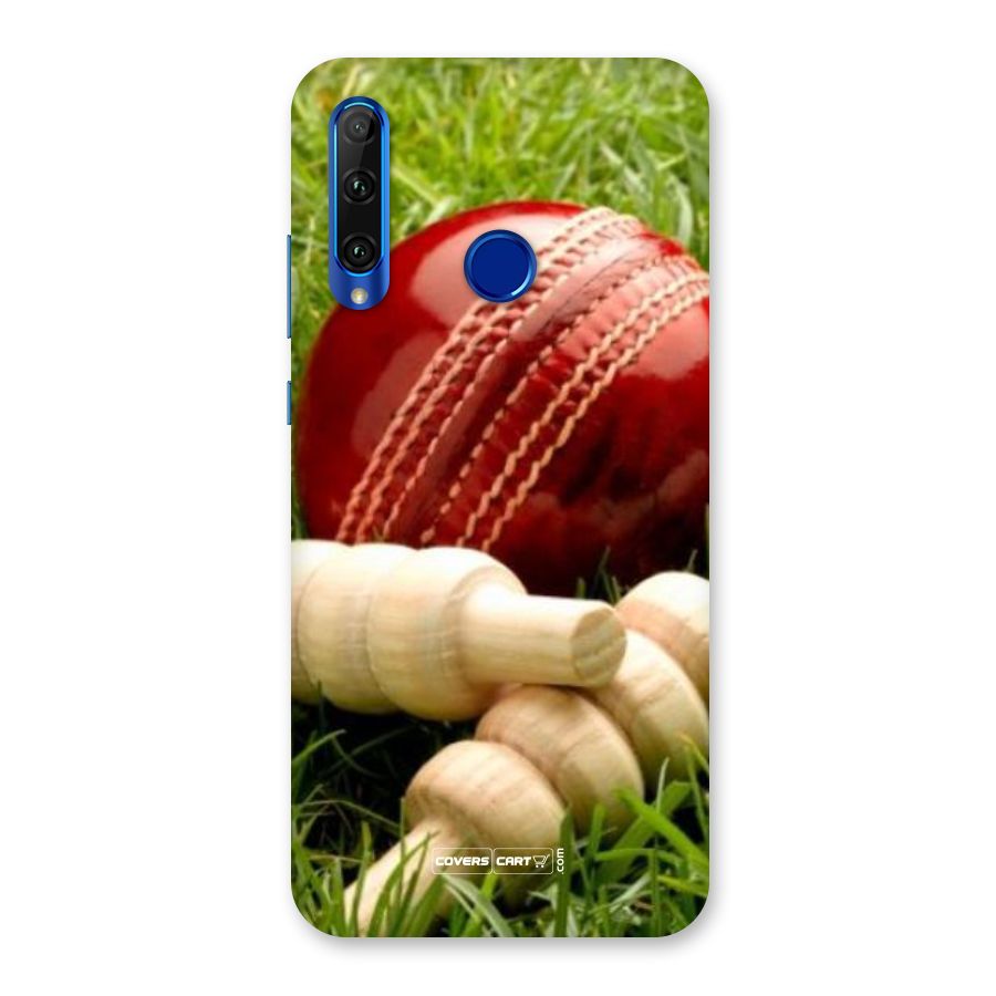 Cricket Ball and Stumps Back Case for Honor 20i