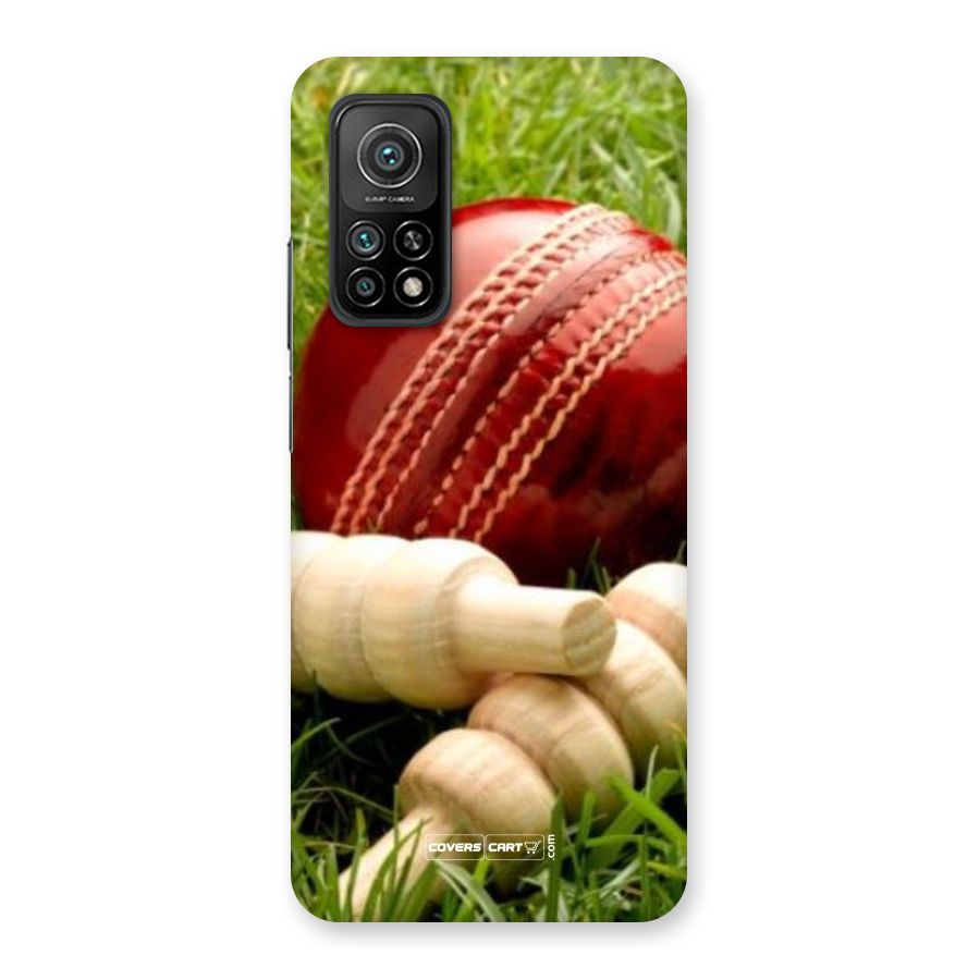 Cricket Ball and Stumps Back Case for Mi 10T 5G