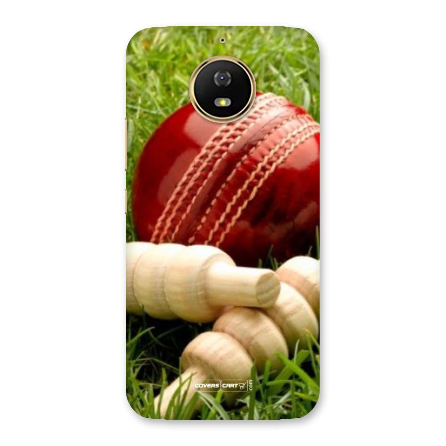 Cricket Ball and Stumps Back Case for Moto G5s