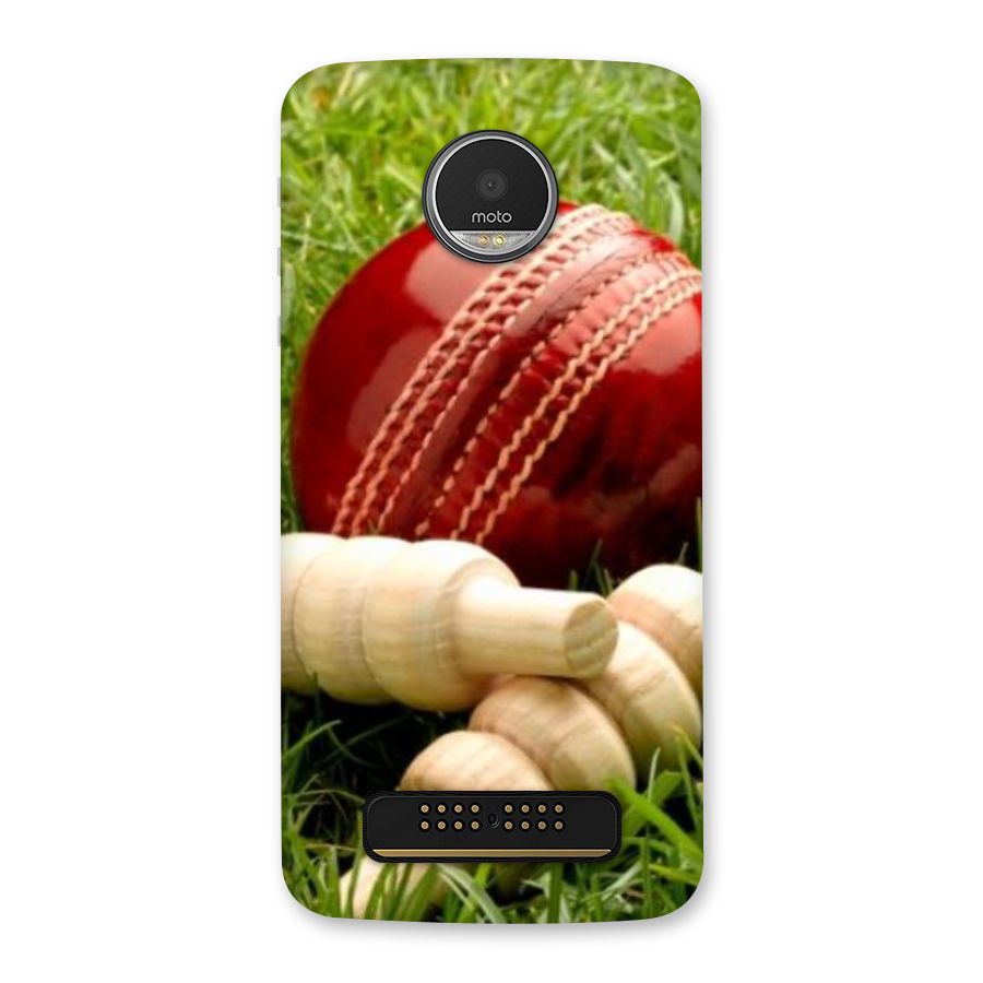 Cricket Ball and Stumps Back Case for Moto Z Play