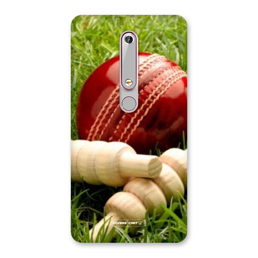 Cricket Ball and Stumps Back Case for Nokia 6.1