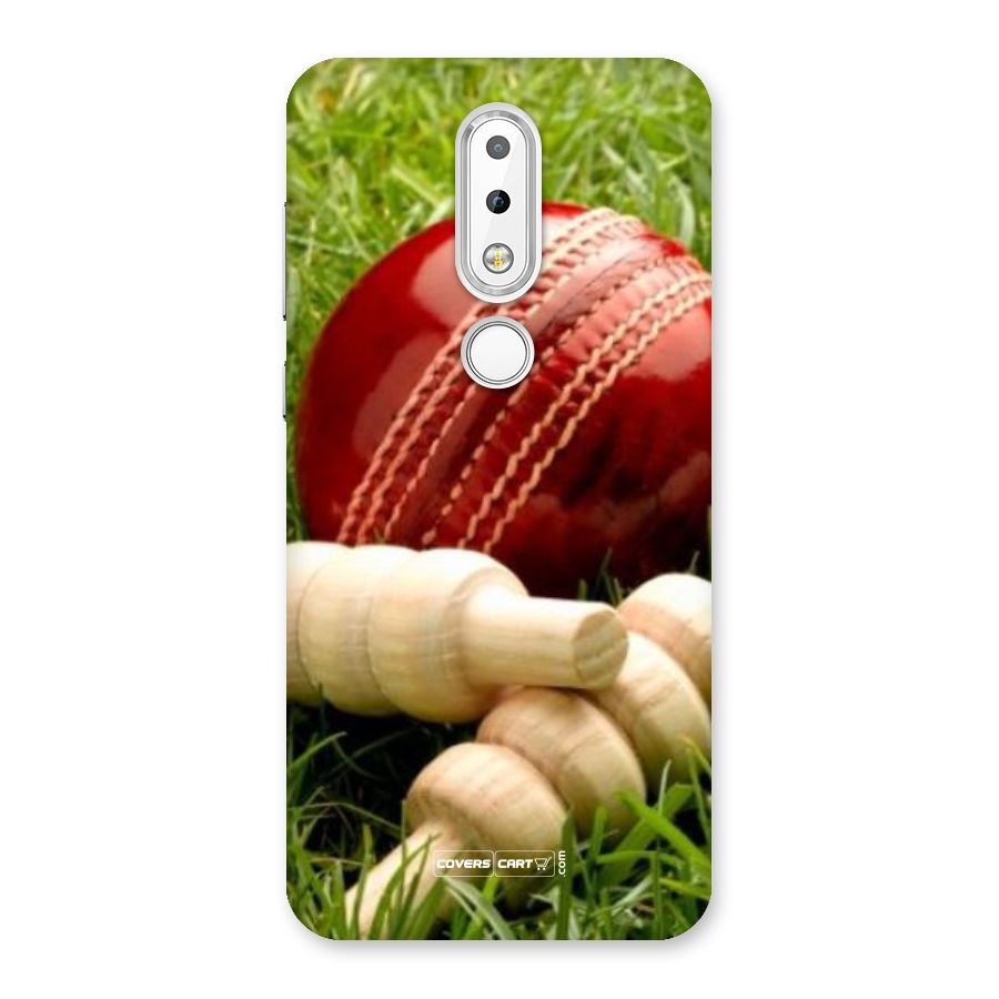 Cricket Ball and Stumps Back Case for Nokia 6.1 Plus
