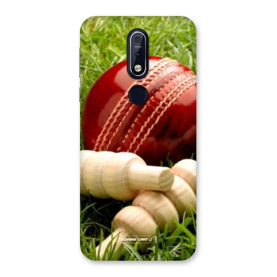 Cricket Ball and Stumps Back Case for Nokia 7.1