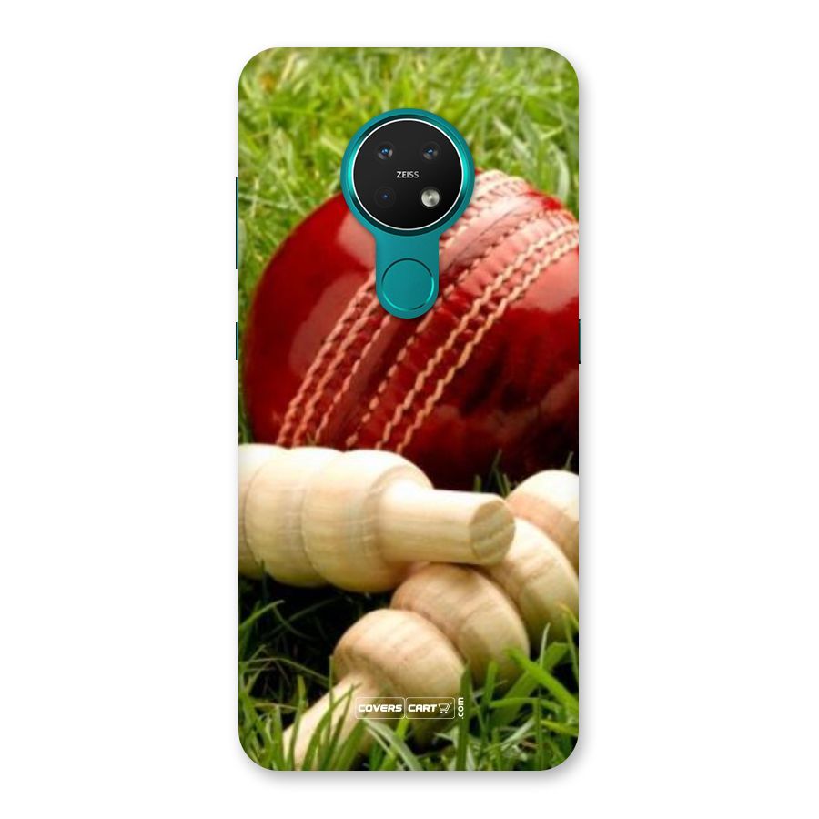 Cricket Ball and Stumps Back Case for Nokia 7.2