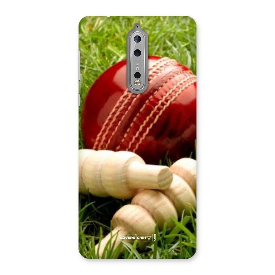 Cricket Ball and Stumps Back Case for Nokia 8