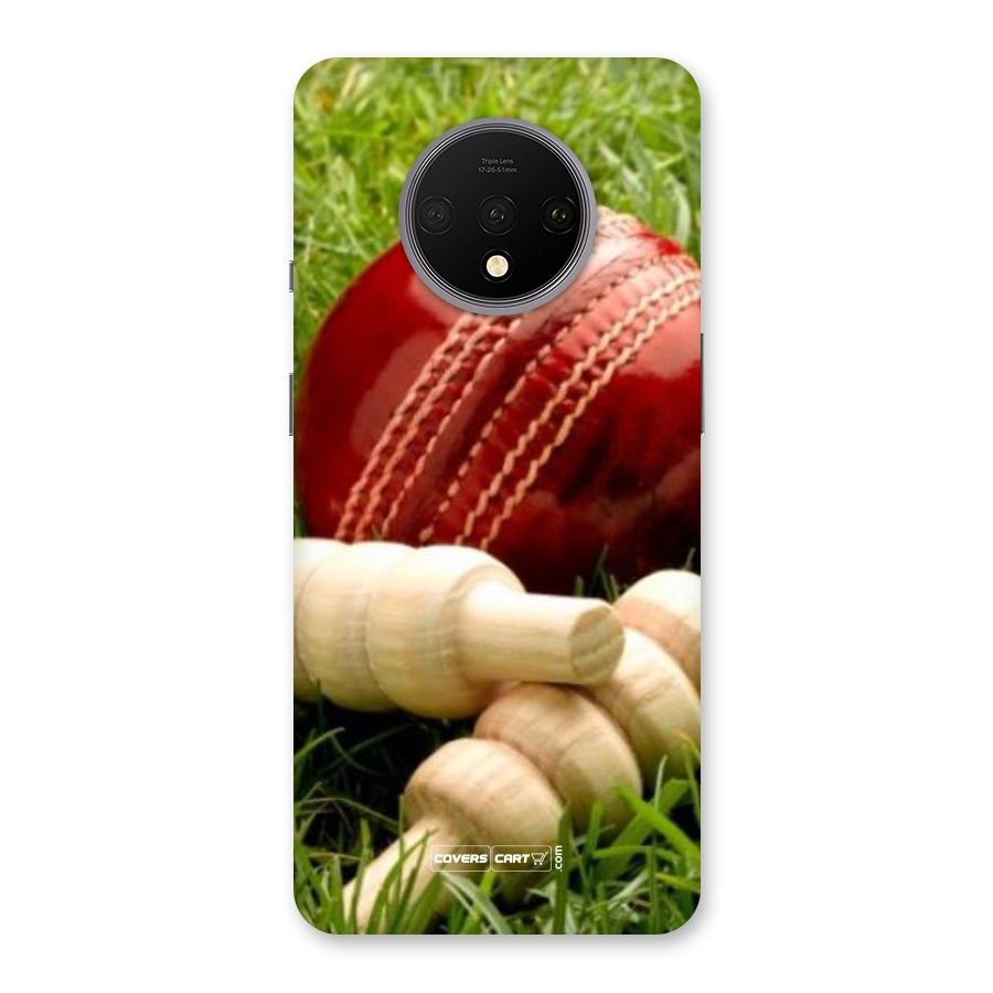 Cricket Ball and Stumps Back Case for OnePlus 7T
