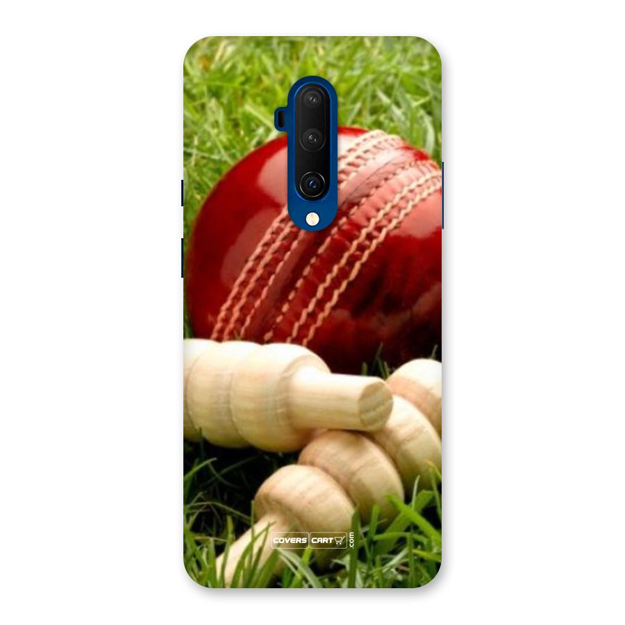 Cricket Ball and Stumps Back Case for OnePlus 7T Pro
