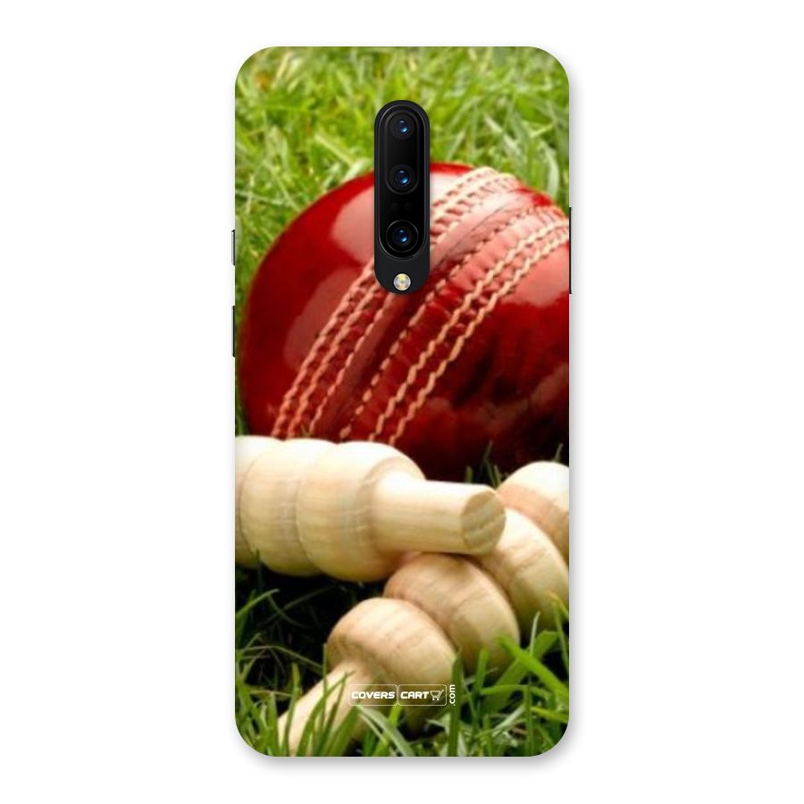 Cricket Ball and Stumps Back Case for OnePlus 7 Pro