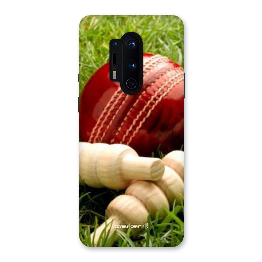 Cricket Ball and Stumps Back Case for OnePlus 8 Pro