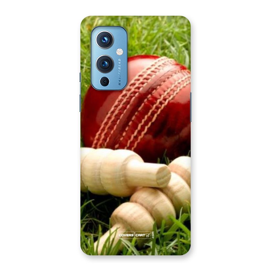 Cricket Ball and Stumps Back Case for OnePlus 9