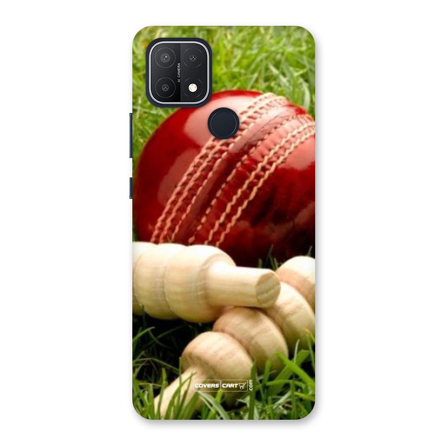 Cricket Ball and Stumps Back Case for Oppo A15