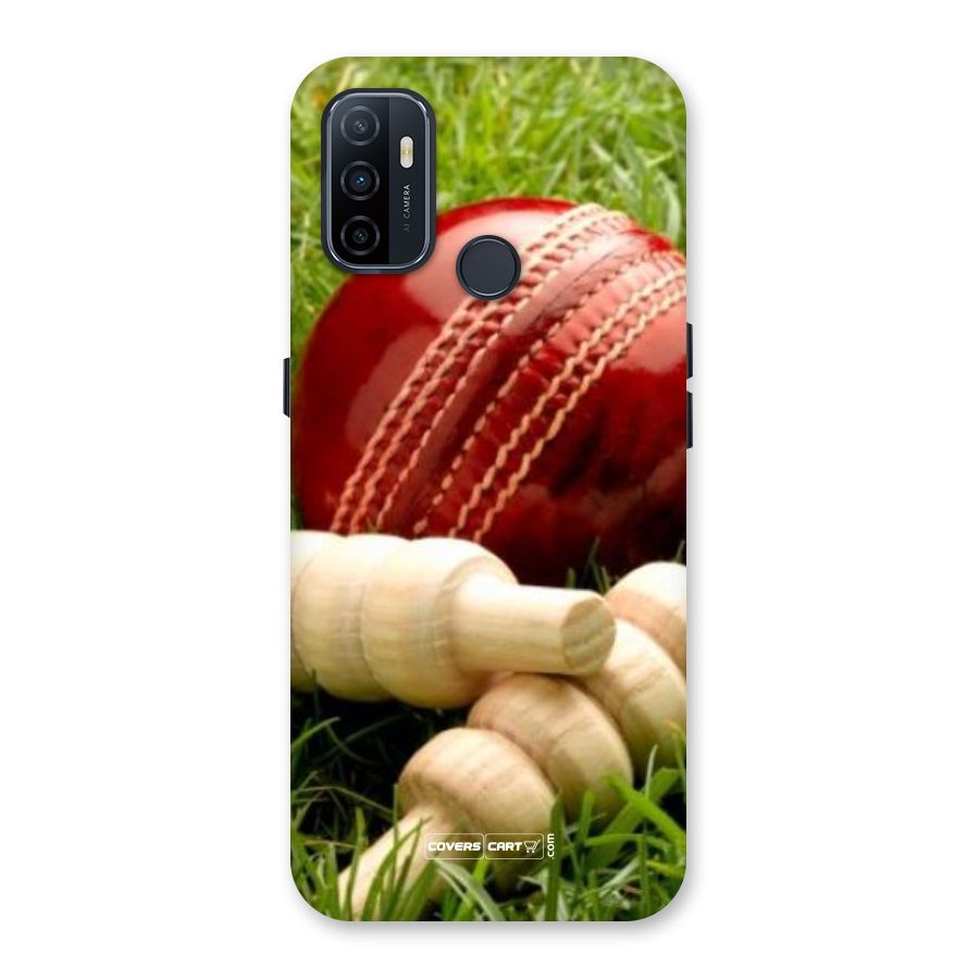 Cricket Ball and Stumps Back Case for Oppo A32