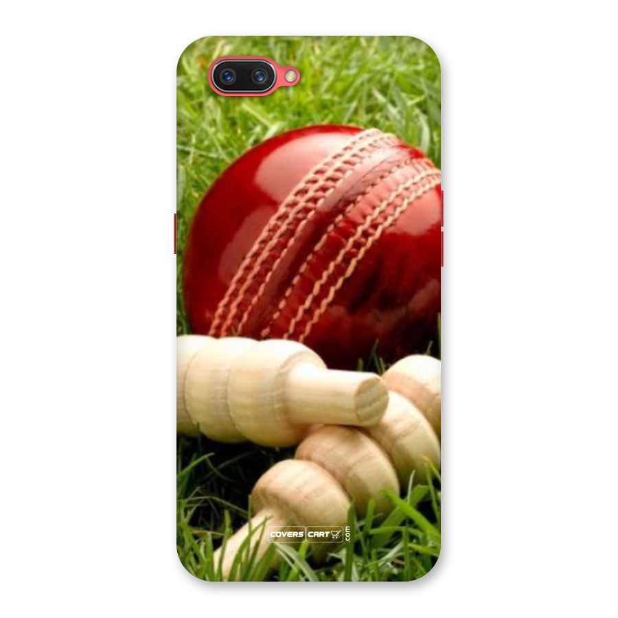 Cricket Ball and Stumps Back Case for Oppo A3s