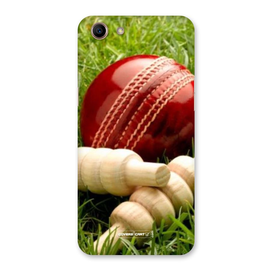 Cricket Ball and Stumps Back Case for Oppo A83 (2018)