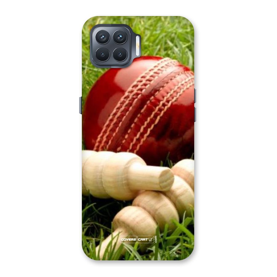Cricket Ball and Stumps Back Case for Oppo F17 Pro