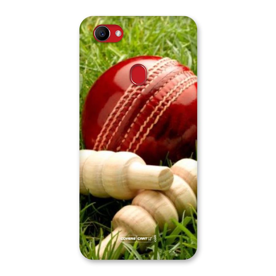 Cricket Ball and Stumps Back Case for Oppo F7