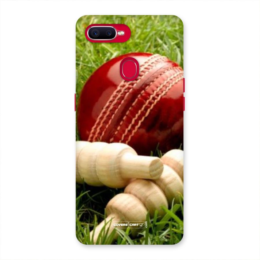Cricket Ball and Stumps Back Case for Oppo F9 Pro