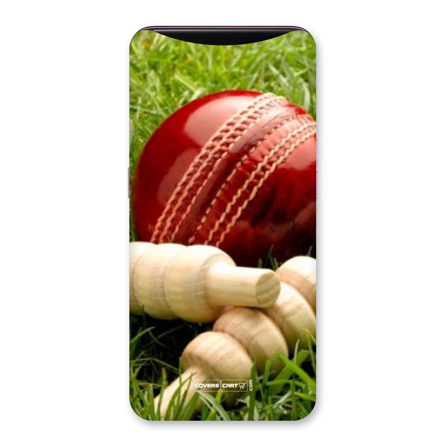 Cricket Ball and Stumps Back Case for Oppo Find X