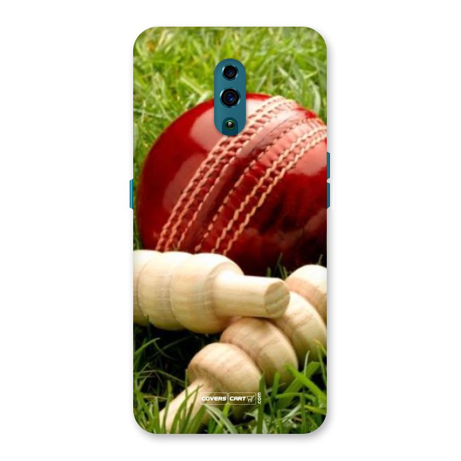 Cricket Ball and Stumps Back Case for Oppo Reno