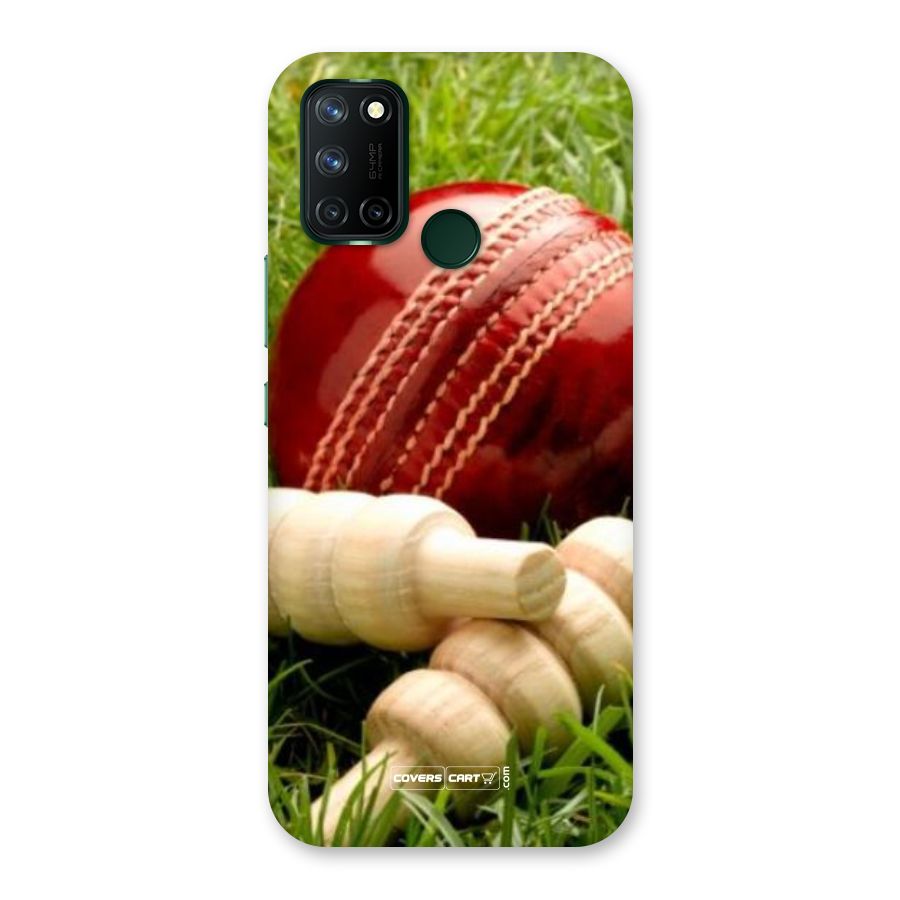 Cricket Ball and Stumps Back Case for Realme 7i