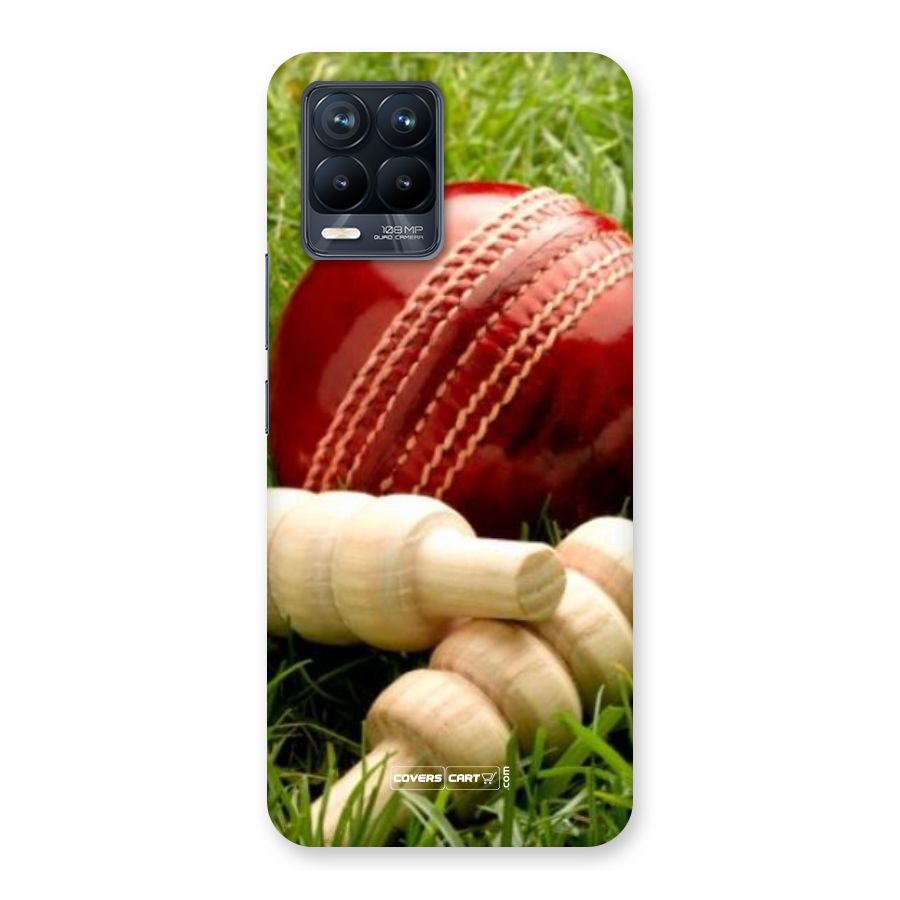 Cricket Ball and Stumps Back Case for Realme 8 Pro