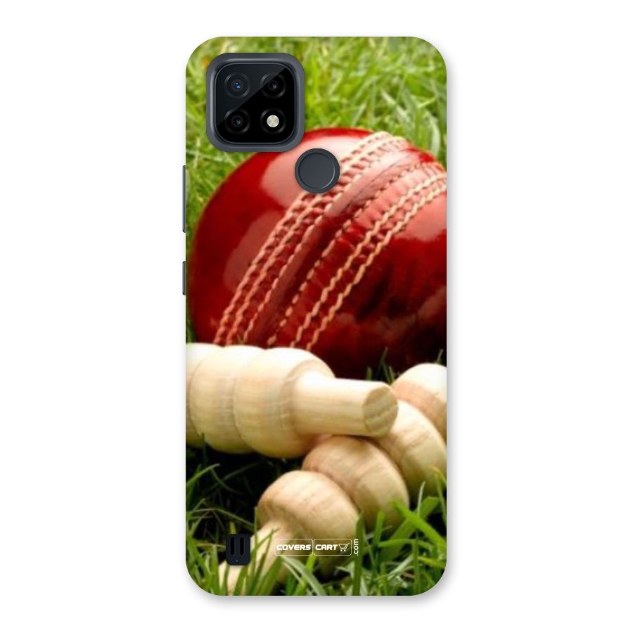 Cricket Ball and Stumps Back Case for Realme C21