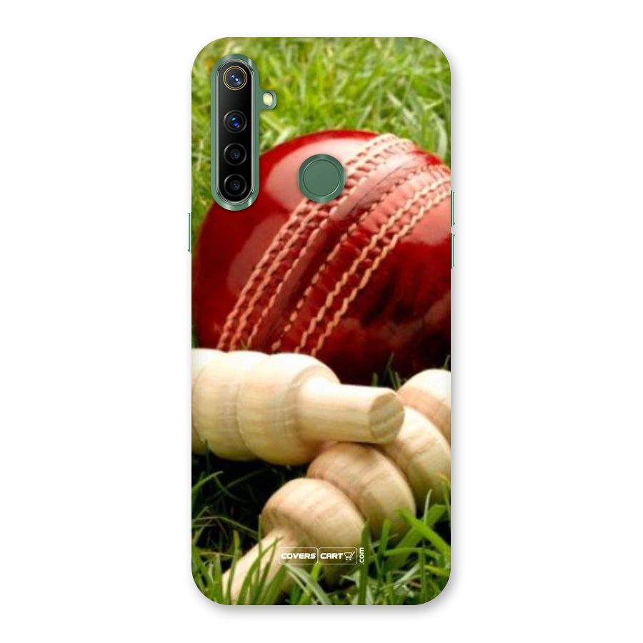Cricket Ball and Stumps Back Case for Realme Narzo 10