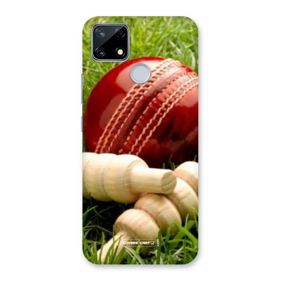 Cricket Ball and Stumps Back Case for Realme Narzo 20