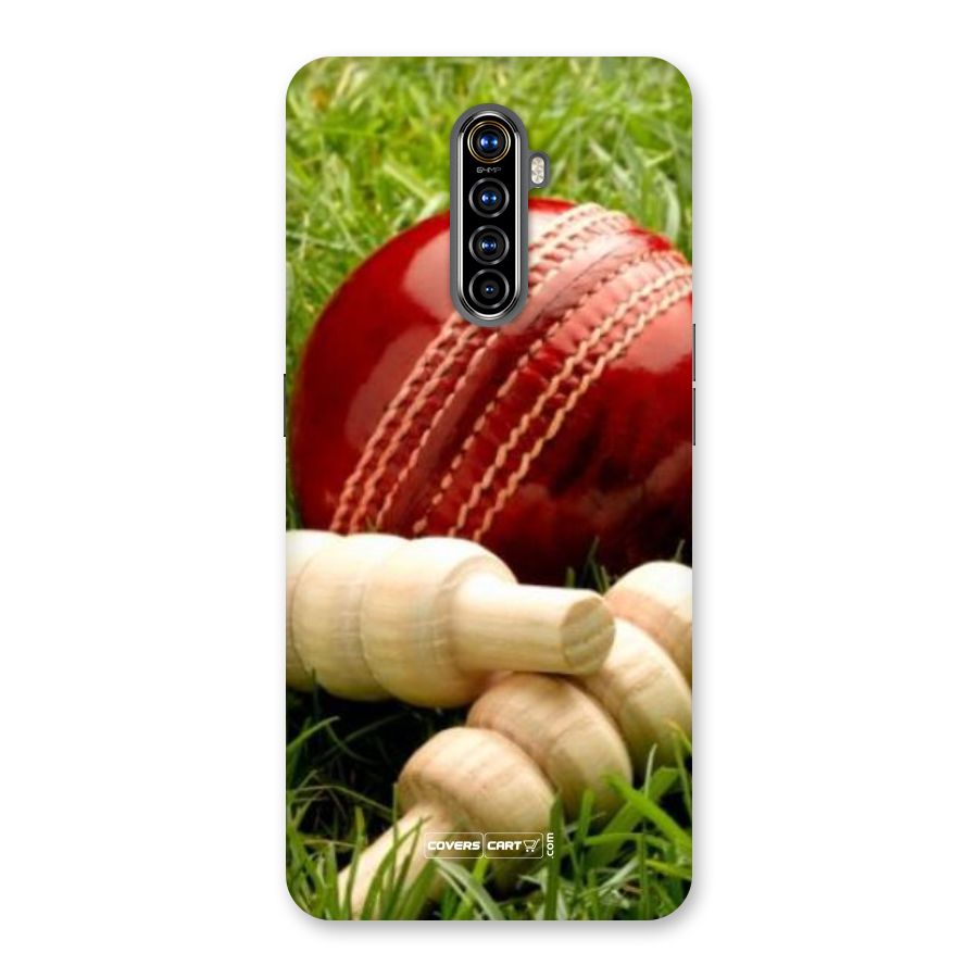 Cricket Ball and Stumps Back Case for Realme X2 Pro