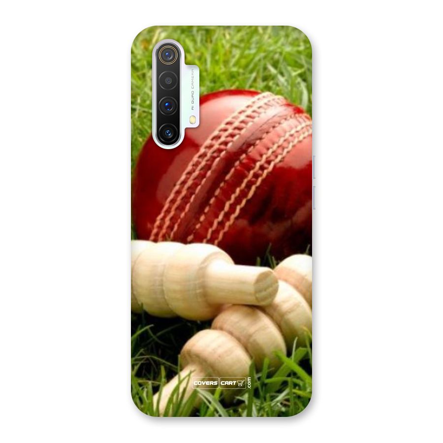 Cricket Ball and Stumps Back Case for Realme X3 SuperZoom