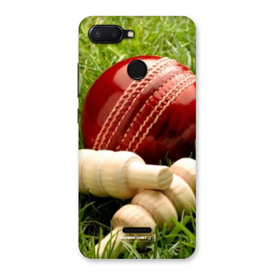 Cricket Ball and Stumps Back Case for Redmi 6