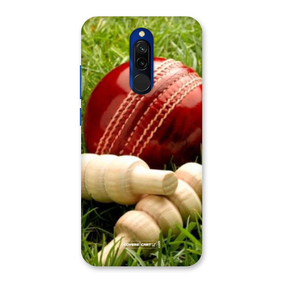 Cricket Ball and Stumps Back Case for Redmi 8