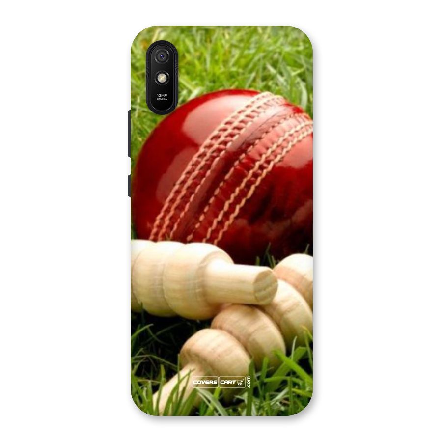 Cricket Ball and Stumps Back Case for Redmi 9A