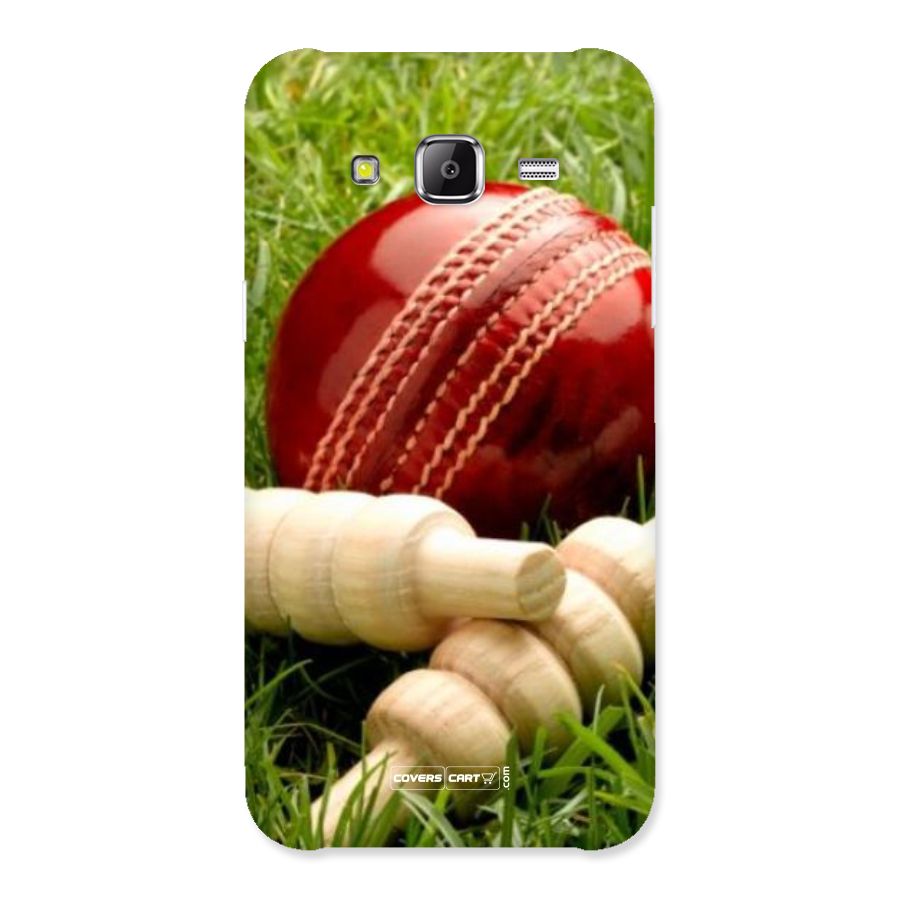 Cricket Ball and Stumps Back Case for Samsung Galaxy J2 Prime