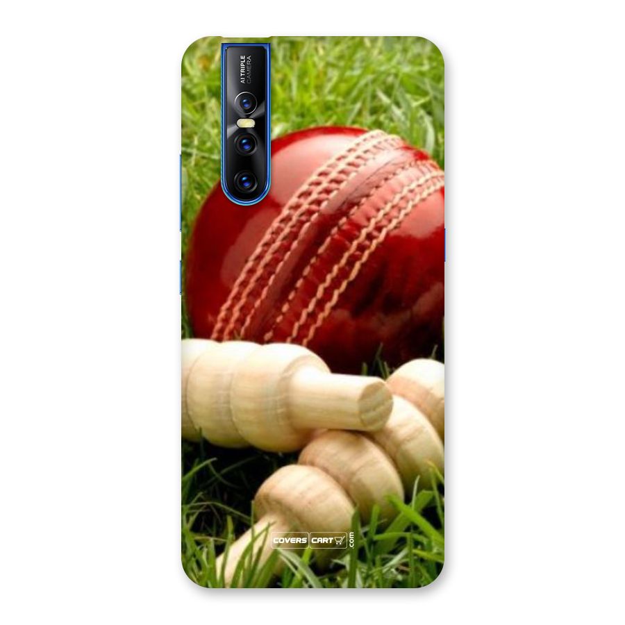 Cricket Ball and Stumps Back Case for Vivo V15 Pro