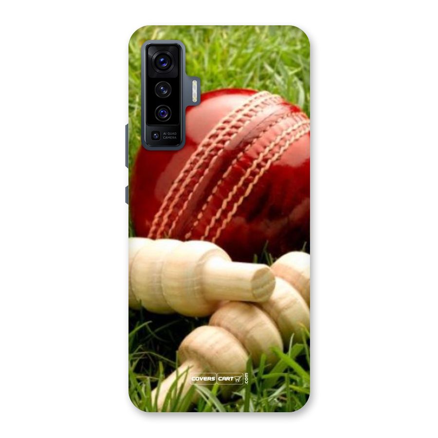Cricket Ball and Stumps Back Case for Vivo X50