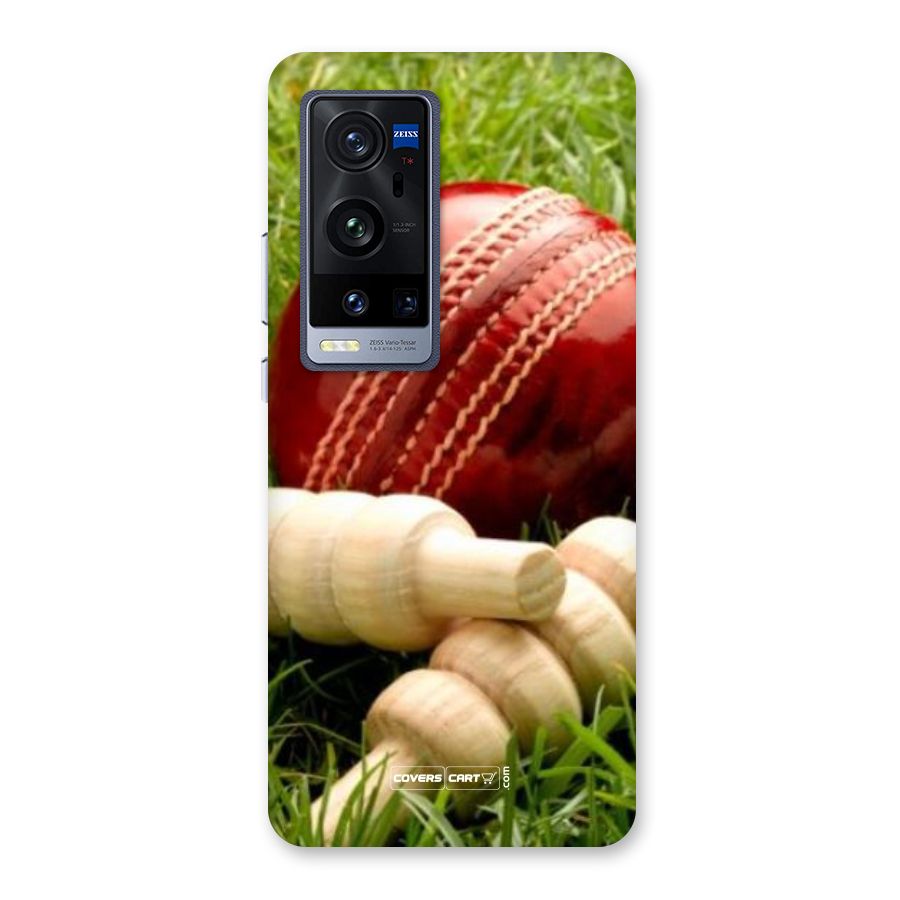 Cricket Ball and Stumps Back Case for Vivo X60 Pro Plus