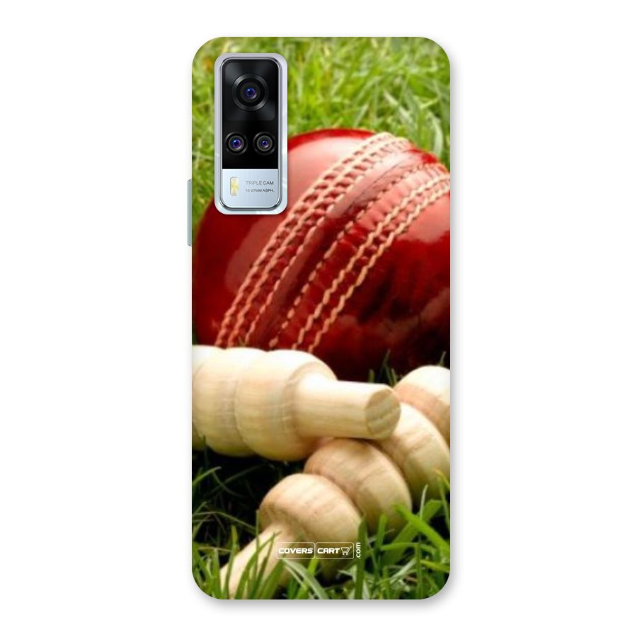 Cricket Ball and Stumps Back Case for Vivo Y31