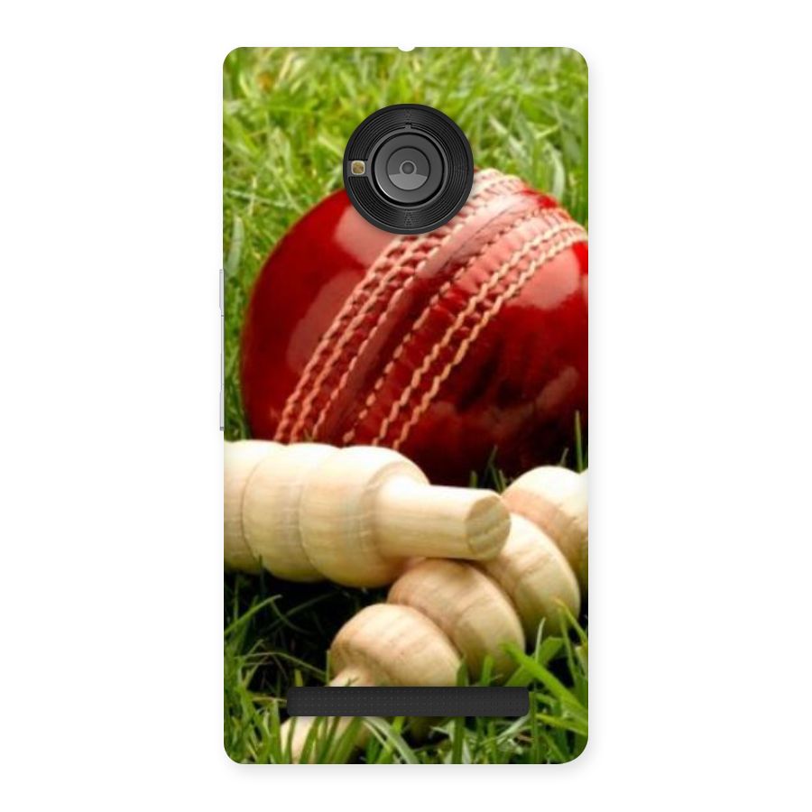 Cricket Ball and Stumps Back Case for Yu Yunique