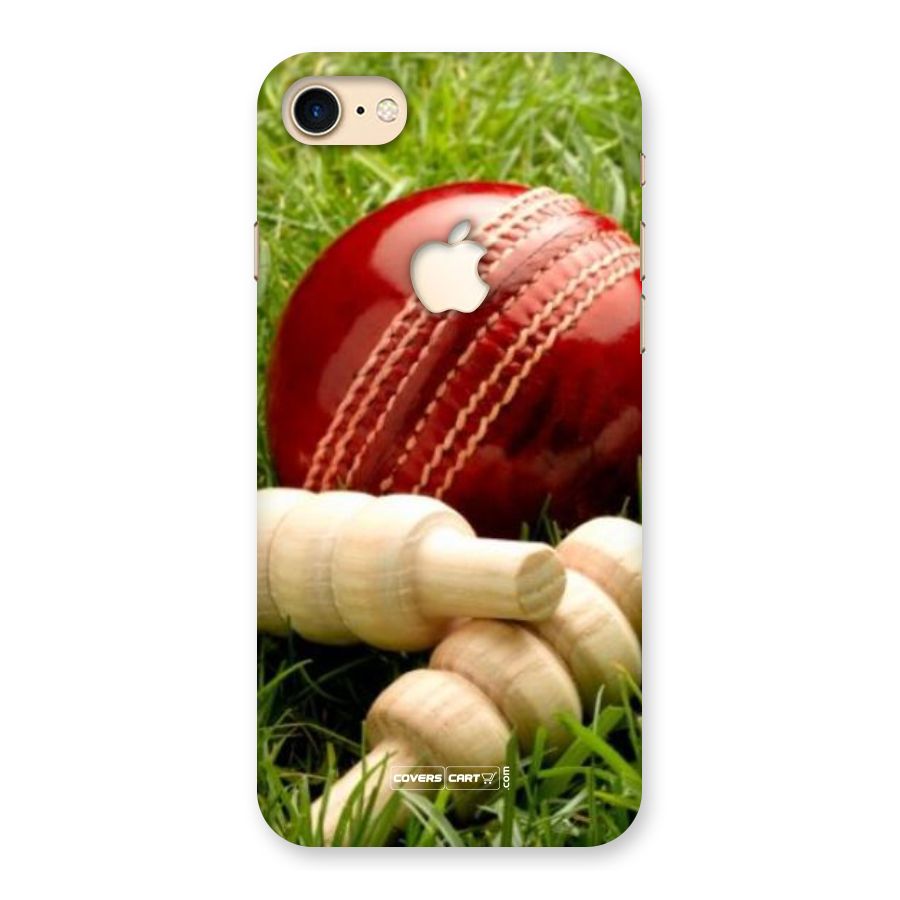 Cricket Ball and Stumps Back Case for iPhone 7 Apple Cut