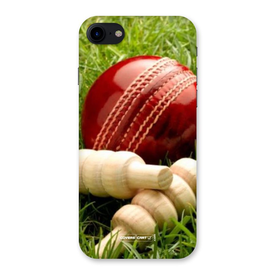 Cricket Ball and Stumps Back Case for iPhone SE 2020