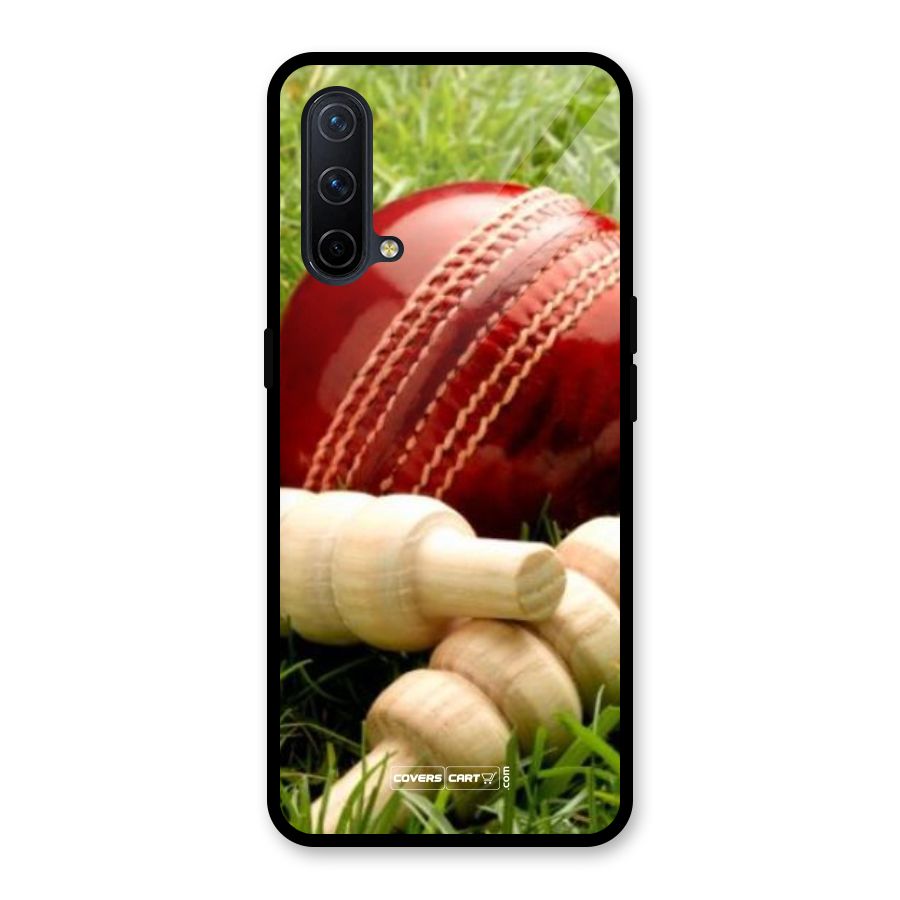 Cricket Ball and Stumps Glass Back Case for OnePlus Nord CE 5G