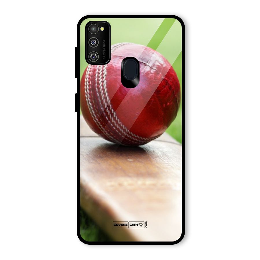 Cricket Bat Ball Glass Back Case for Galaxy M30s