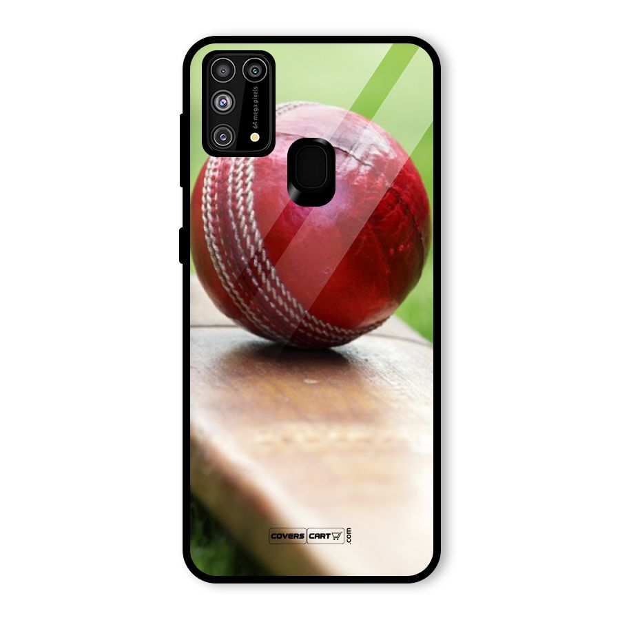 Cricket Bat Ball Glass Back Case for Galaxy M31
